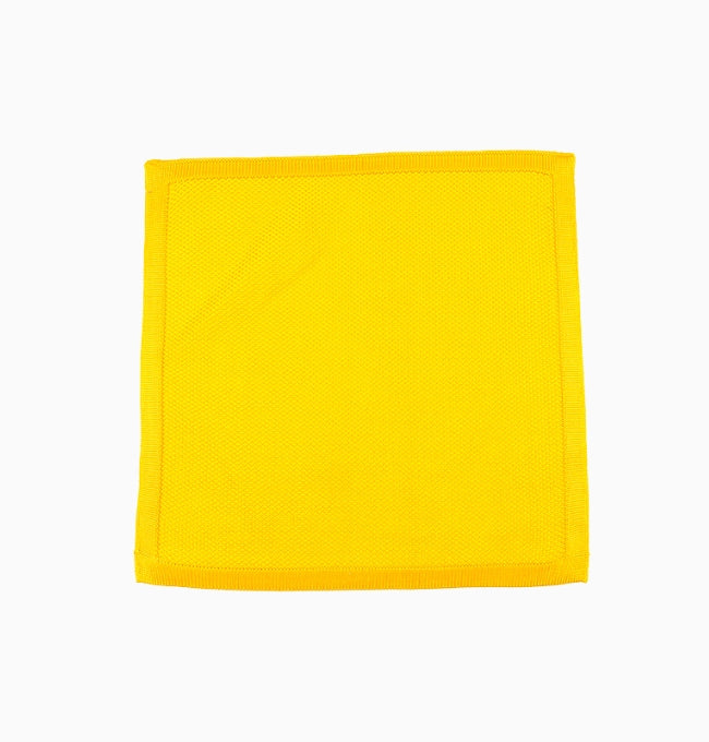 Pochette de Costume Jaune en Tricot