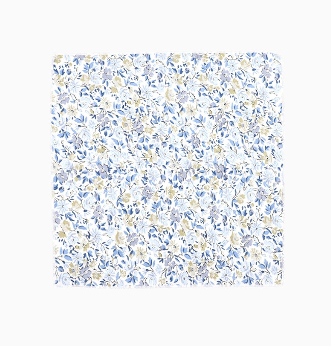 Pochette de Costume Liberty Bleu Campanule en Coton