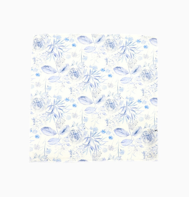 Pochette de Costume Liberty Bleu Iris en Coton