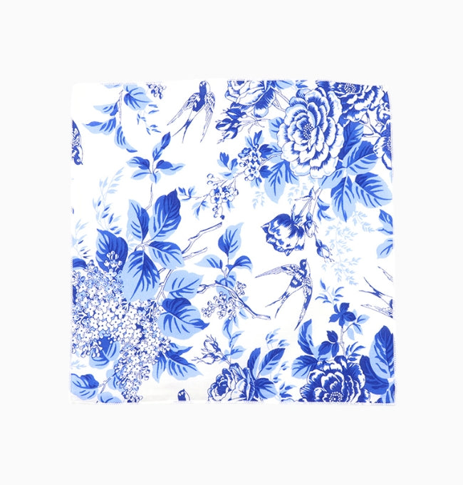 Pochette de Costume Liberty Bleu Myosotis en Coton