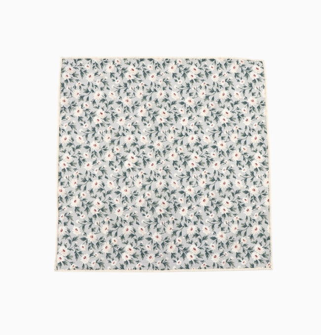 Pochette de Costume Liberty Gris Armoise en Coton