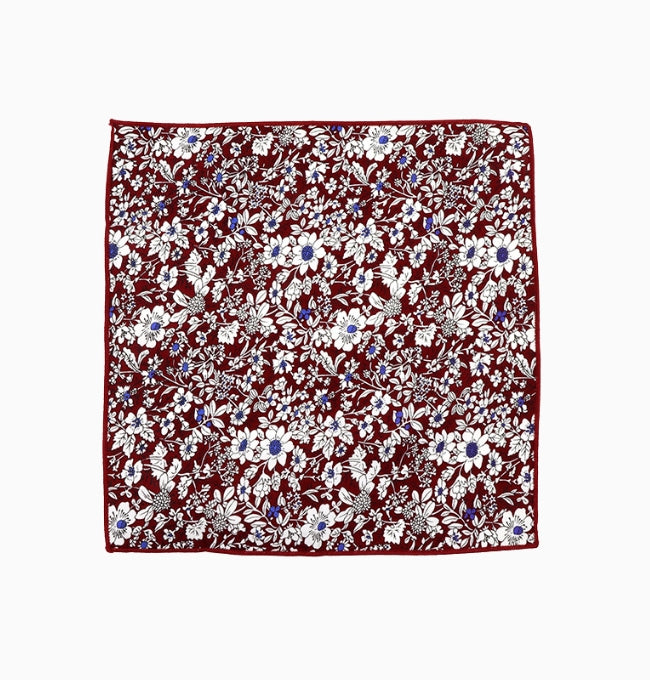 Pochette de Costume Liberty Rouge Coquelicot en Coton