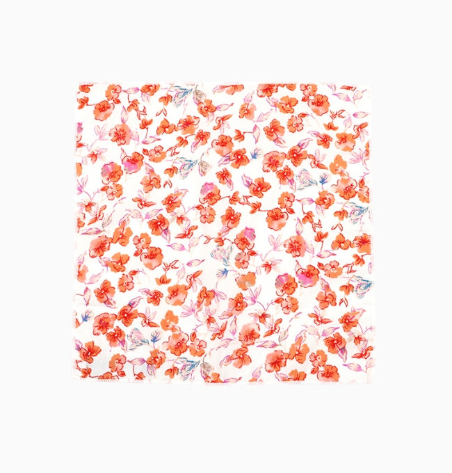 Pochette de Costume Liberty Rouge Dahlia en Coton