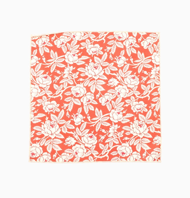 Pochette de Costume Liberty Terracotta Amaryllis en Coton