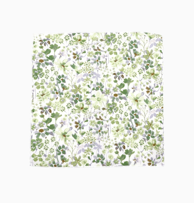 Pochette de Costume Liberty Vert Anémone en Coton