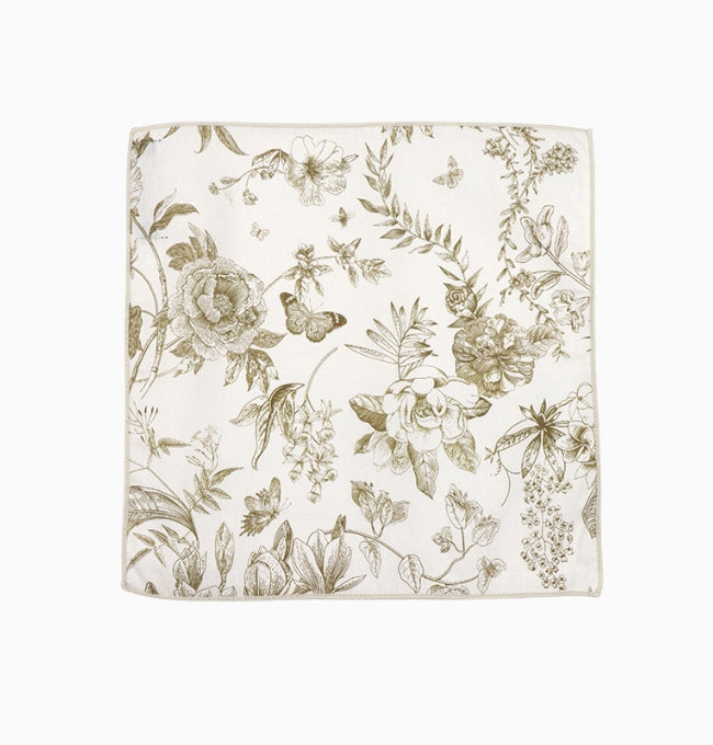 Pochette de Costume Liberty Vert Lysimaque en Coton