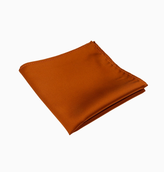 Pochette de Costume Marron Cannelle en Polyester