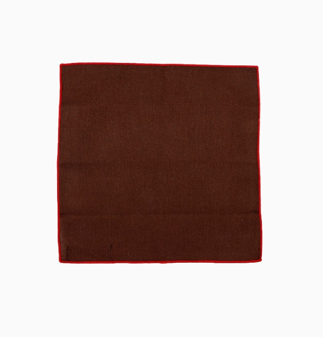 Pochette de Costume Marron Chocolat en Lin