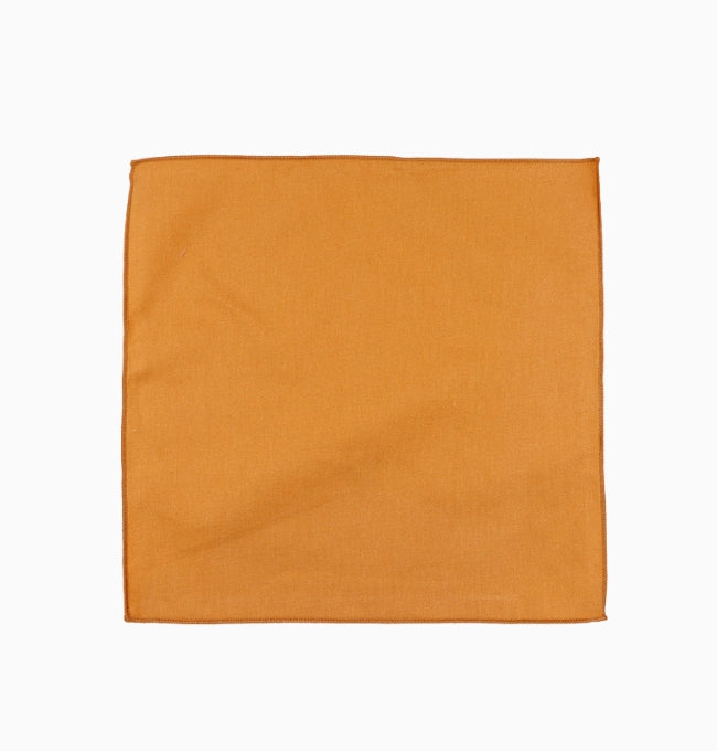 Pochette de Costume Marron en Coton Côtelé
