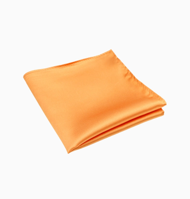 Pochette de Costume Orange Brûlé en Polyester