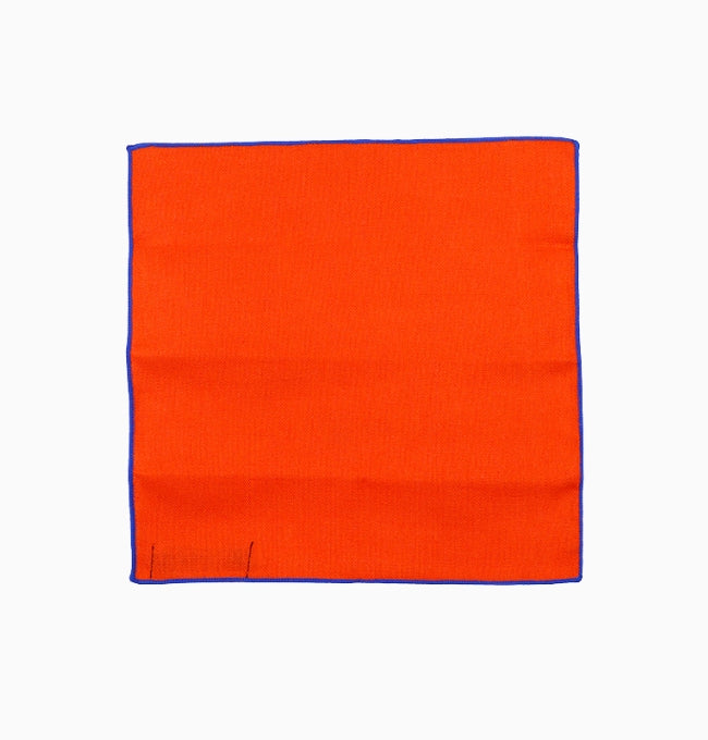 Pochette de Costume Orange en Lin