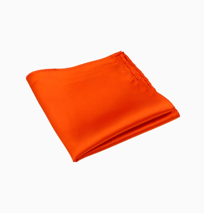 Pochette de Costume Orange Mandarine en Polyester