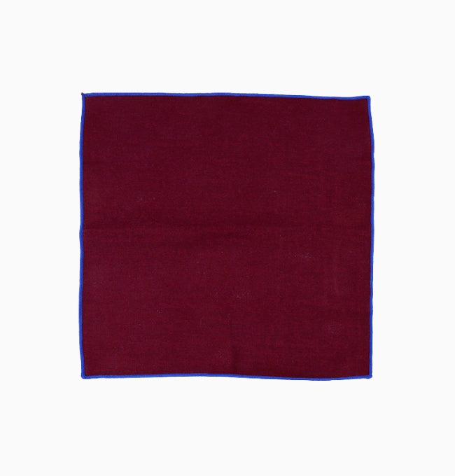 Pochette de Costume Rouge Bordeaux en Lin