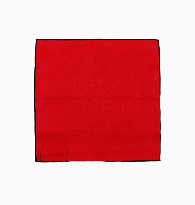 Boutons de Manchette Rouge en Lin