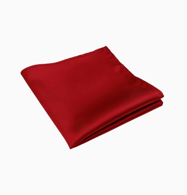 Pochette de Costume Rouge Passion en Polyester