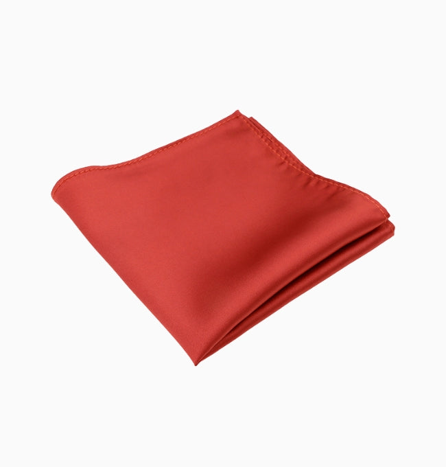 Pochette de Costume Terracotta Cuivré en Polyester