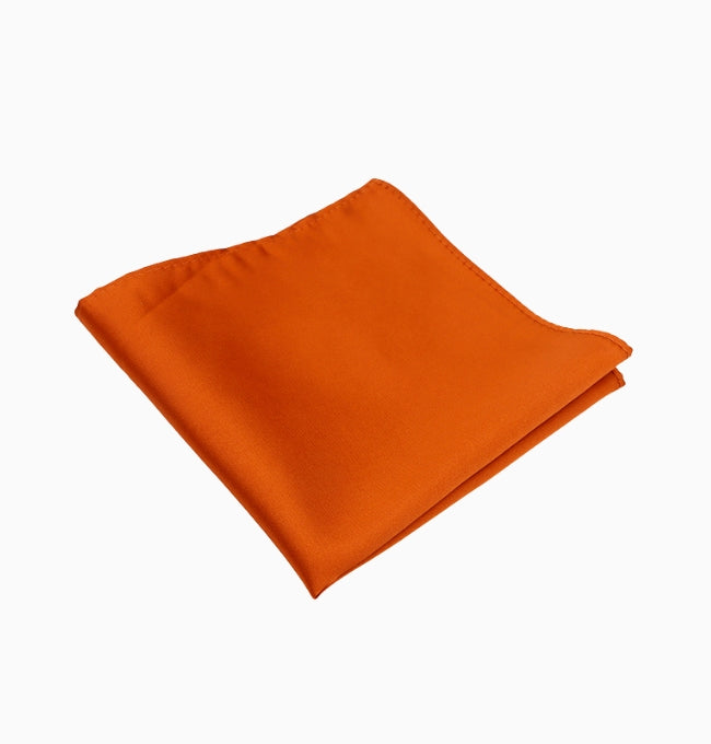 Pochette de Costume Terracotta Profond en Polyester