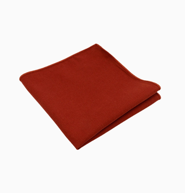 Pochette de Costume Terracotta Terre en Coton Côtelé