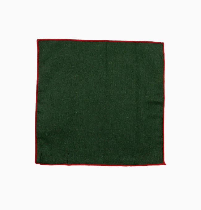 Pochette de Costume Vert Forêt en Lin