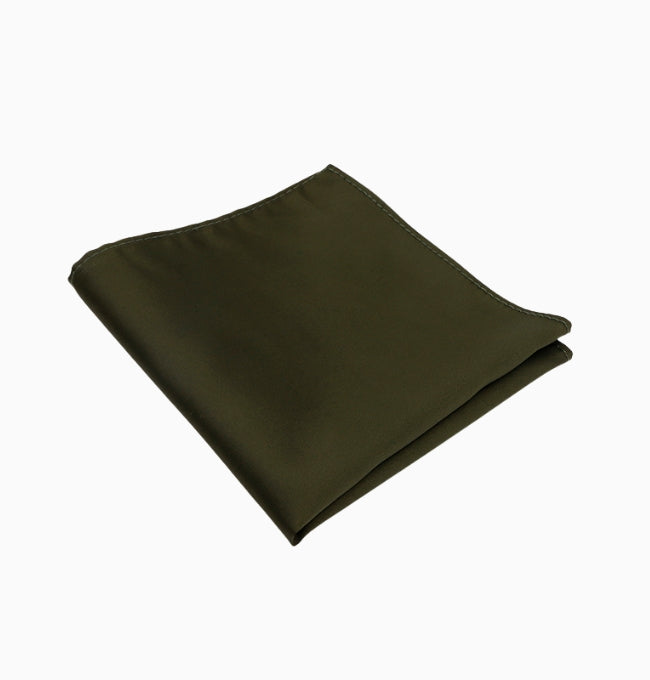 Pochette de Costume Vert Kaki en Polyester