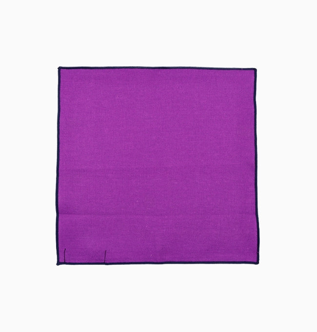 Pochette de Costume Violet en Lin