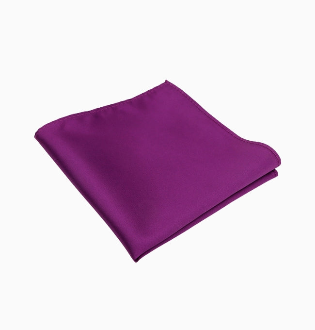 Pochette de Costume Violet Prune en Polyester