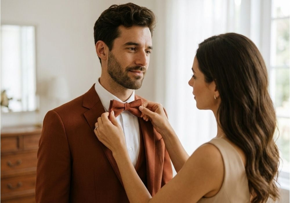 Clemanto - Réglage noeud papillon homme mariage